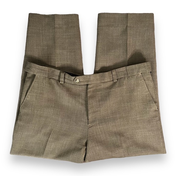 Brown Plaid Vintage 80s Trousers Pants - Picture 3 of 9